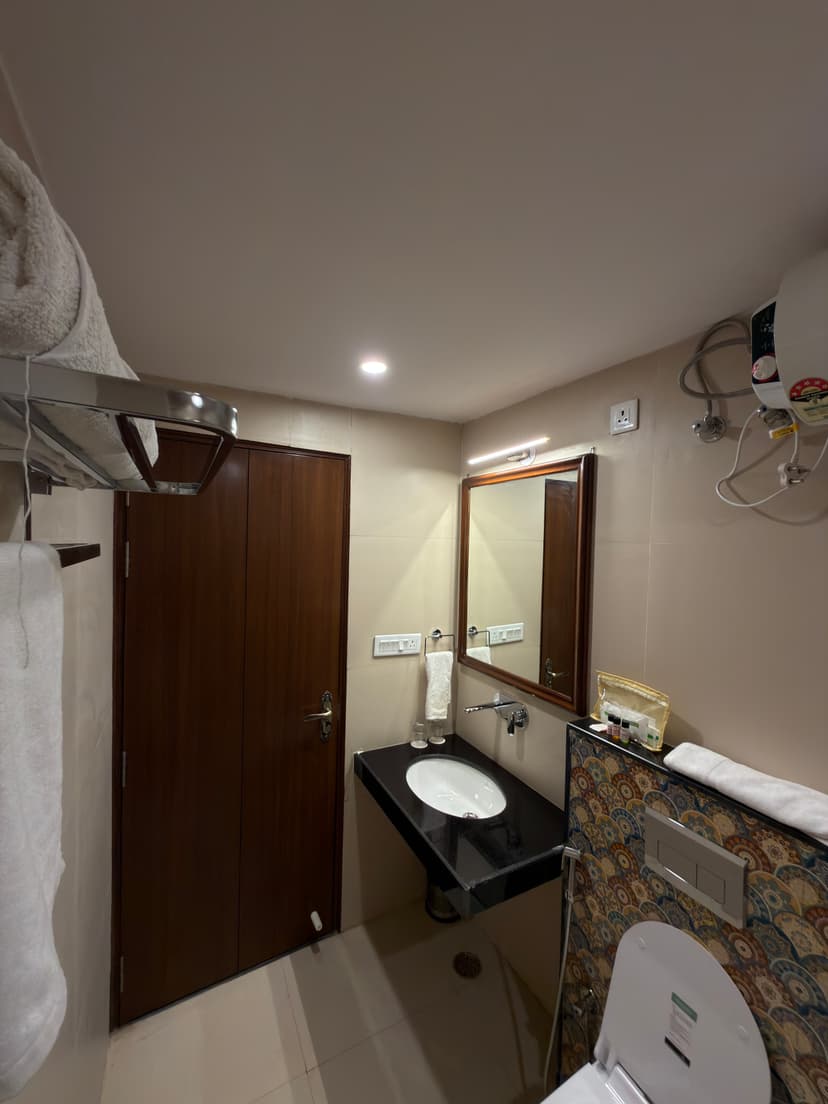 Premium room bathroom with marble finishing