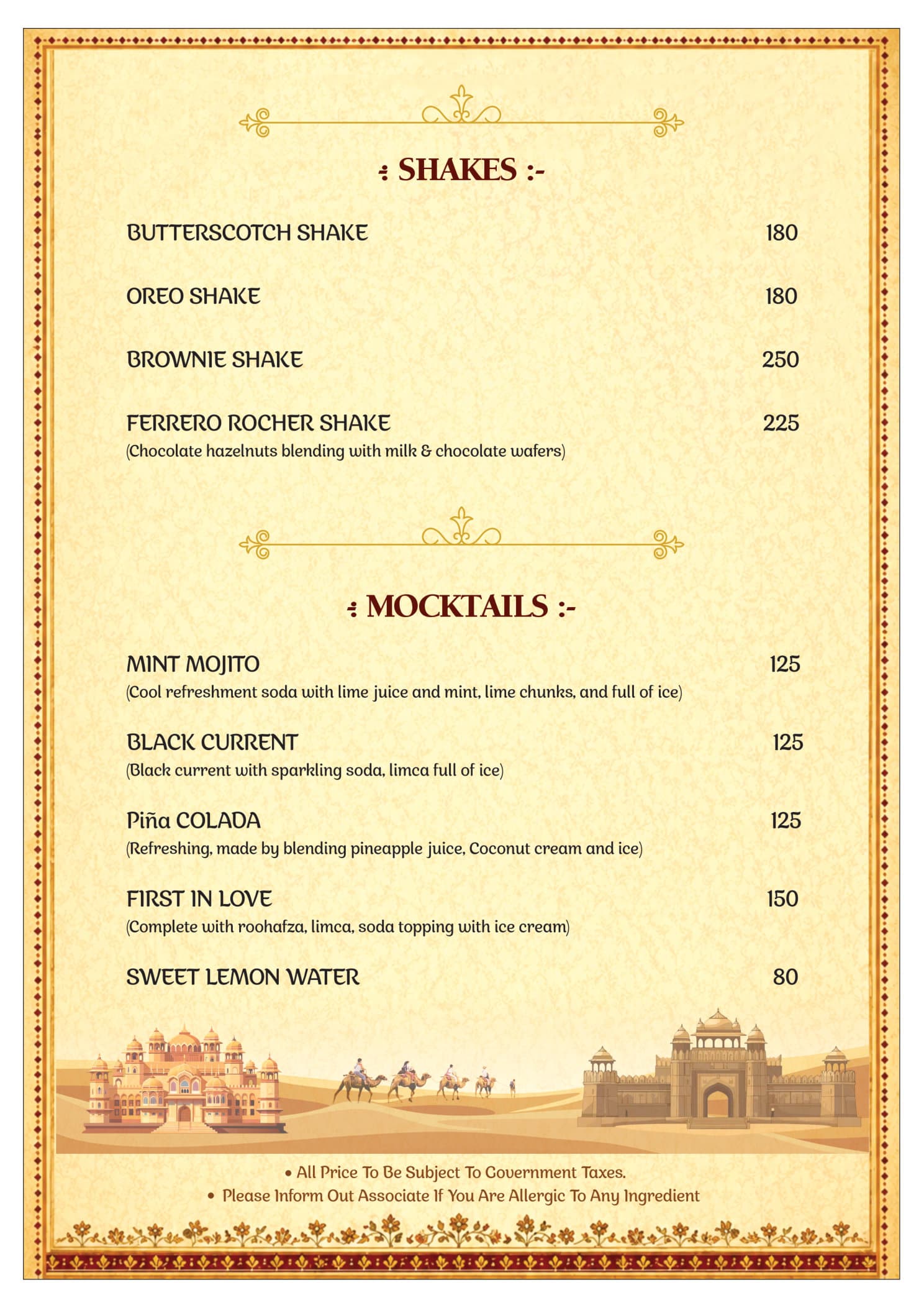 Hawai Jharokha menu — page 2