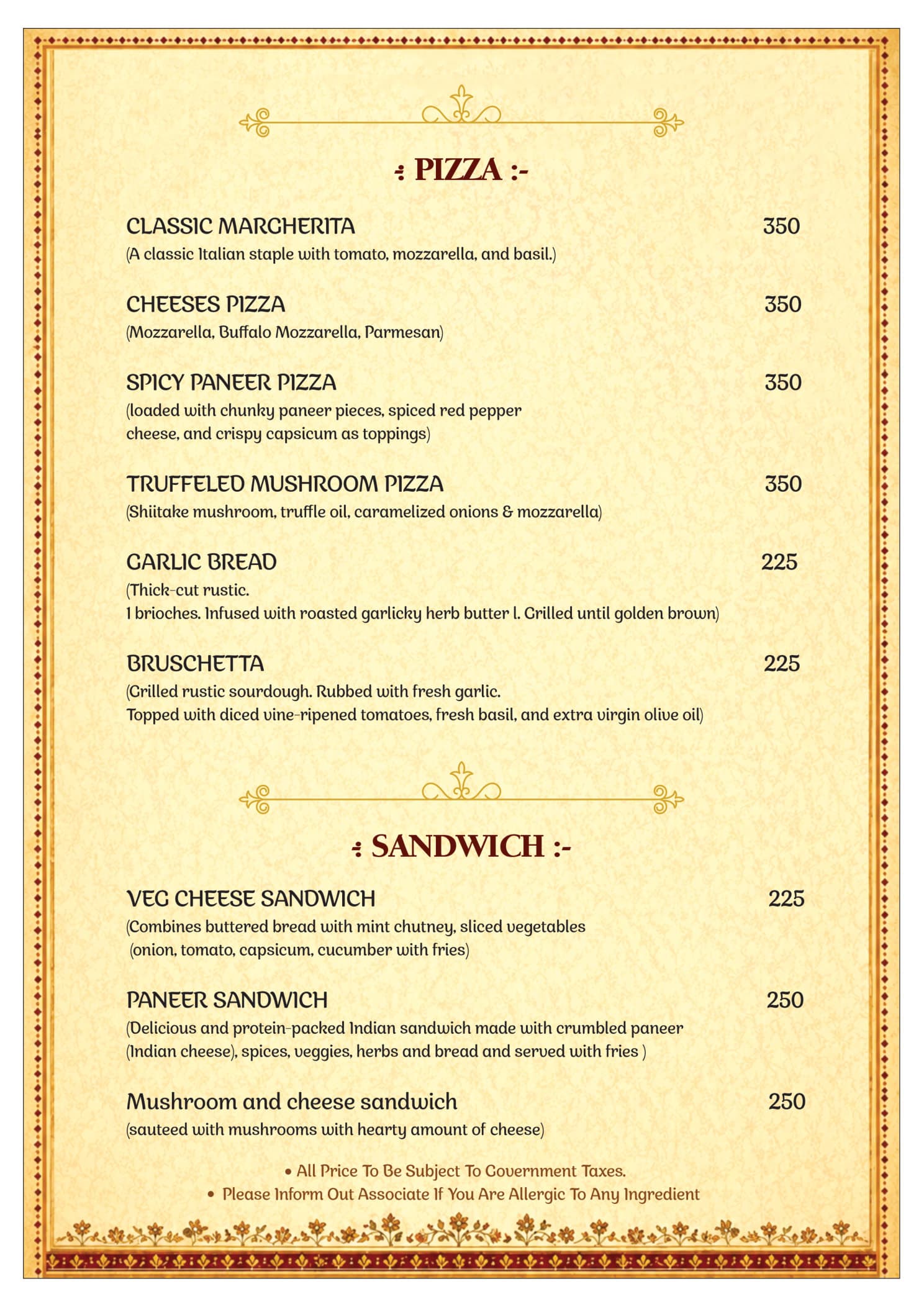 Hawai Jharokha menu — page 3