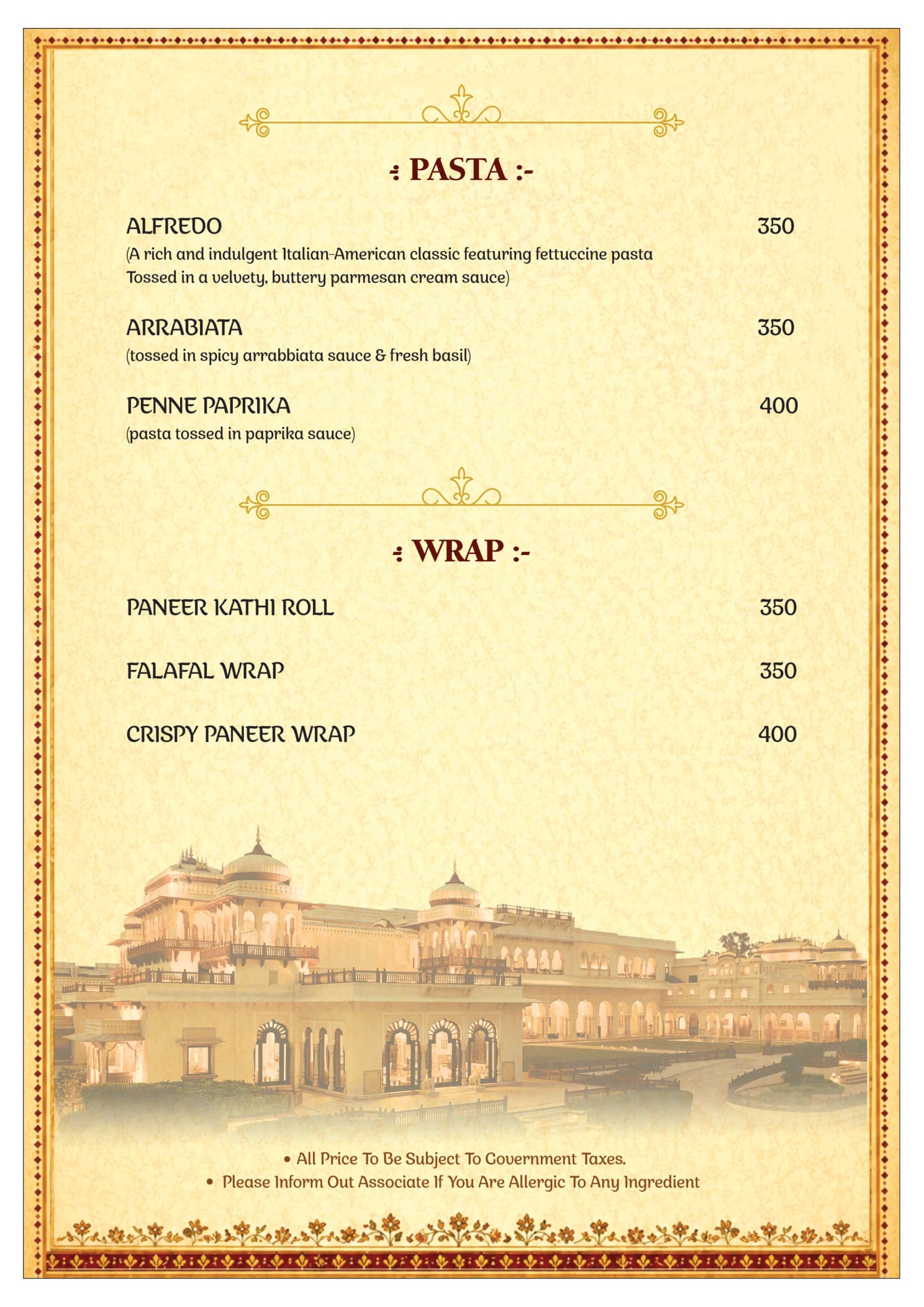 Hawai Jharokha menu — page 4