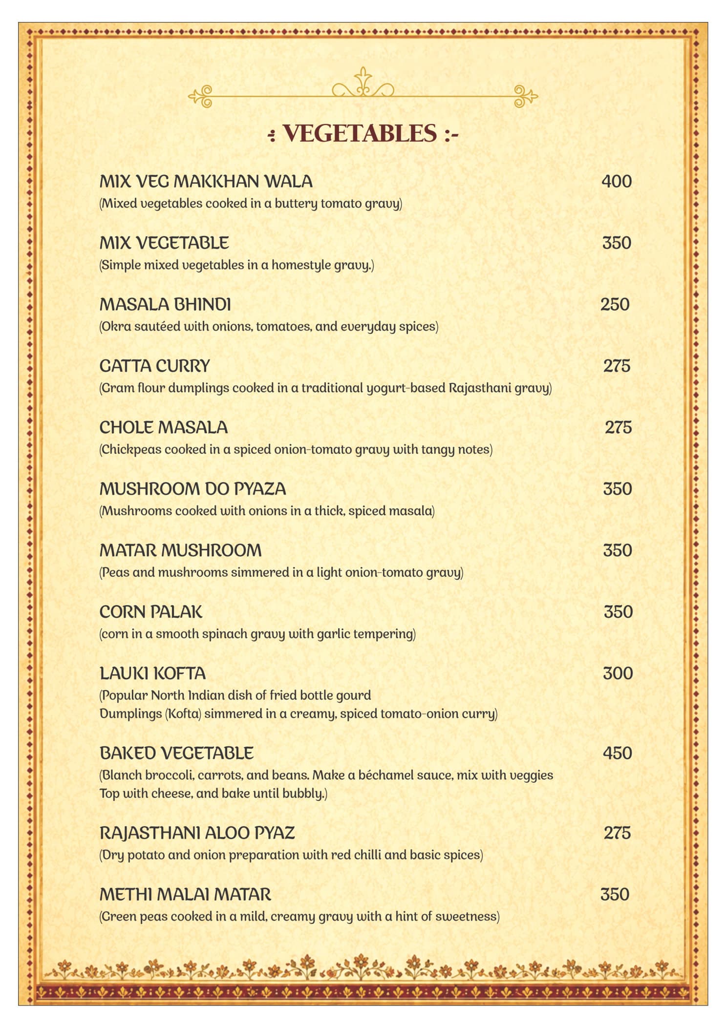 Hawai Jharokha menu — page 8