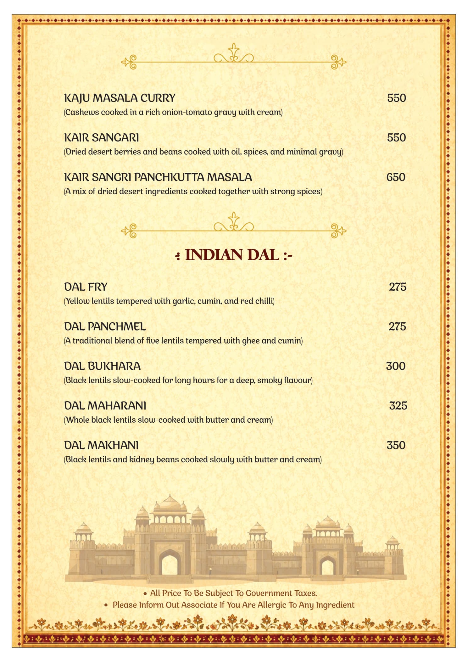 Hawai Jharokha menu — page 9